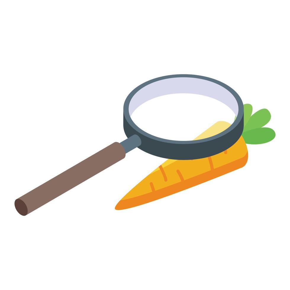 Research carrot icon, isometric style vector