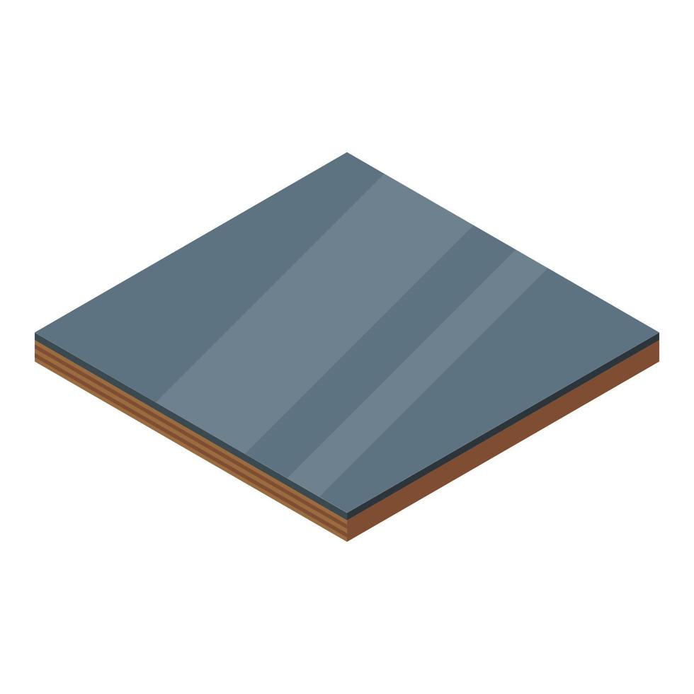 Plywood wall icon, isometric style vector