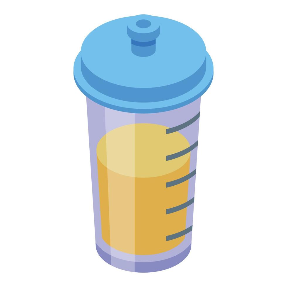 Home training cocktail icon, isometric style vector