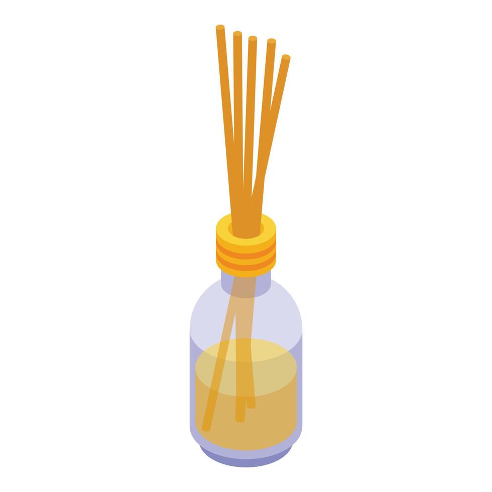 Fragrance sticks diffuser icon, isometric style vector