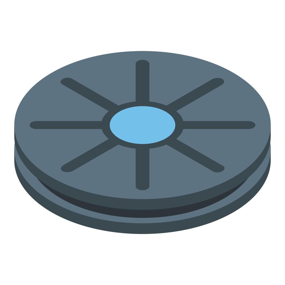 Home training balance circle icon, isometric style vector
