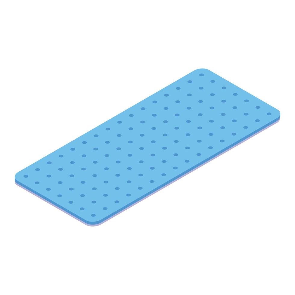 Home training yoga mat icon, isometric style vector
