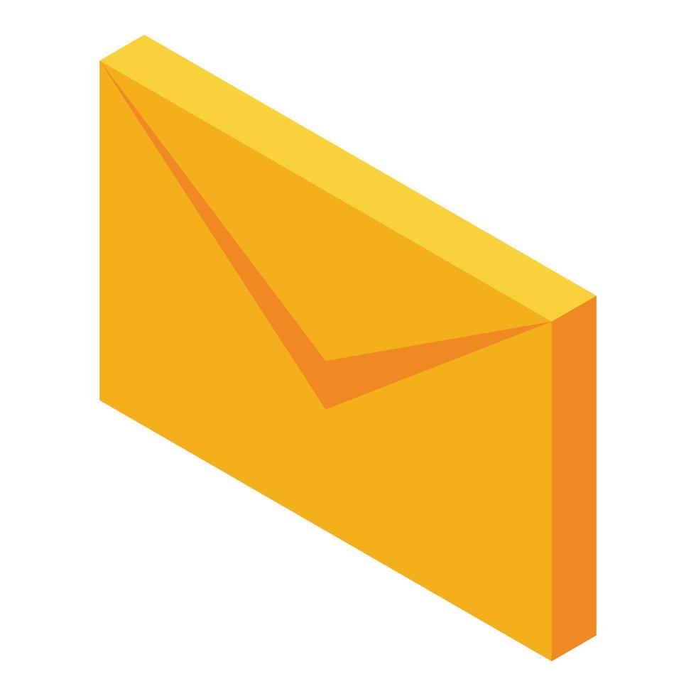 Home office new mail icon, isometric style vector