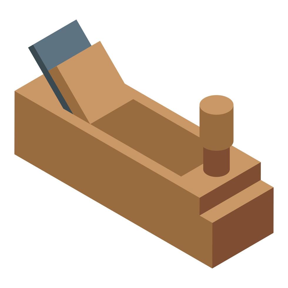 Wood working instrument icon, isometric style vector
