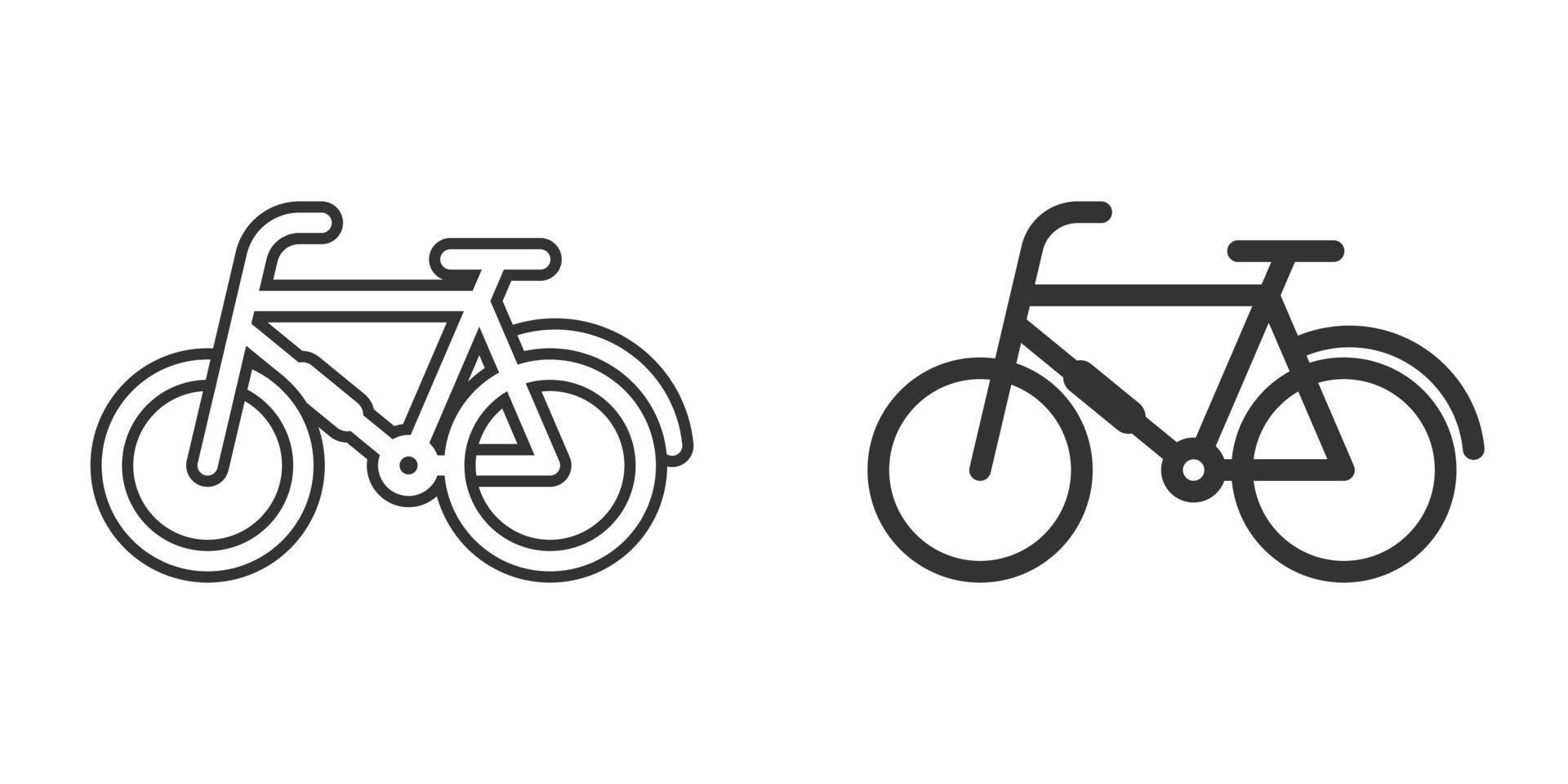 icono de bicicleta en estilo plano. bicicleta ejercicio vector ilustración sobre fondo blanco aislado. concepto de negocio de signo de ejercicio de fitness.