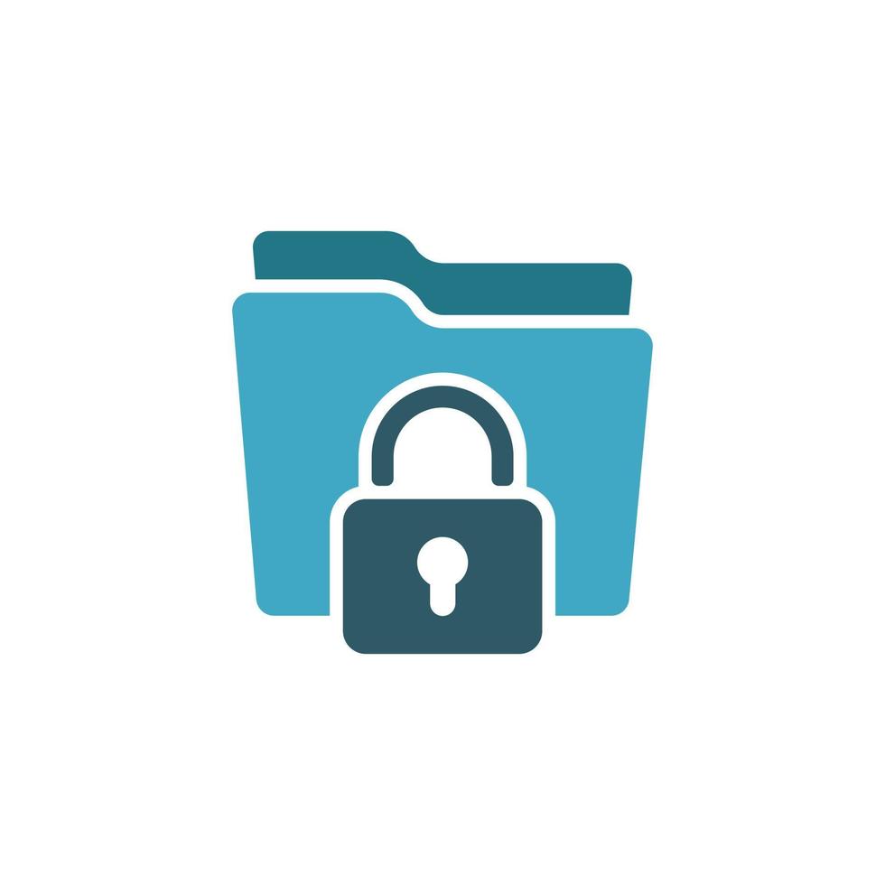 Files folder permission icon in flat style. Document access vector illustration on isolated background. Secret archive sign business concept.