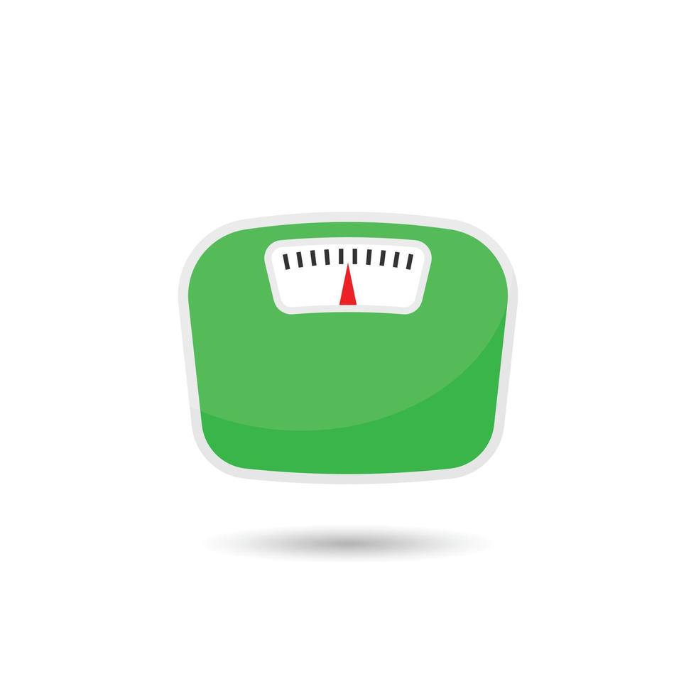 Bathroom weight scale icon in flat style. Mass measurement vector illustration on isolated background. Overweight sign business concept.