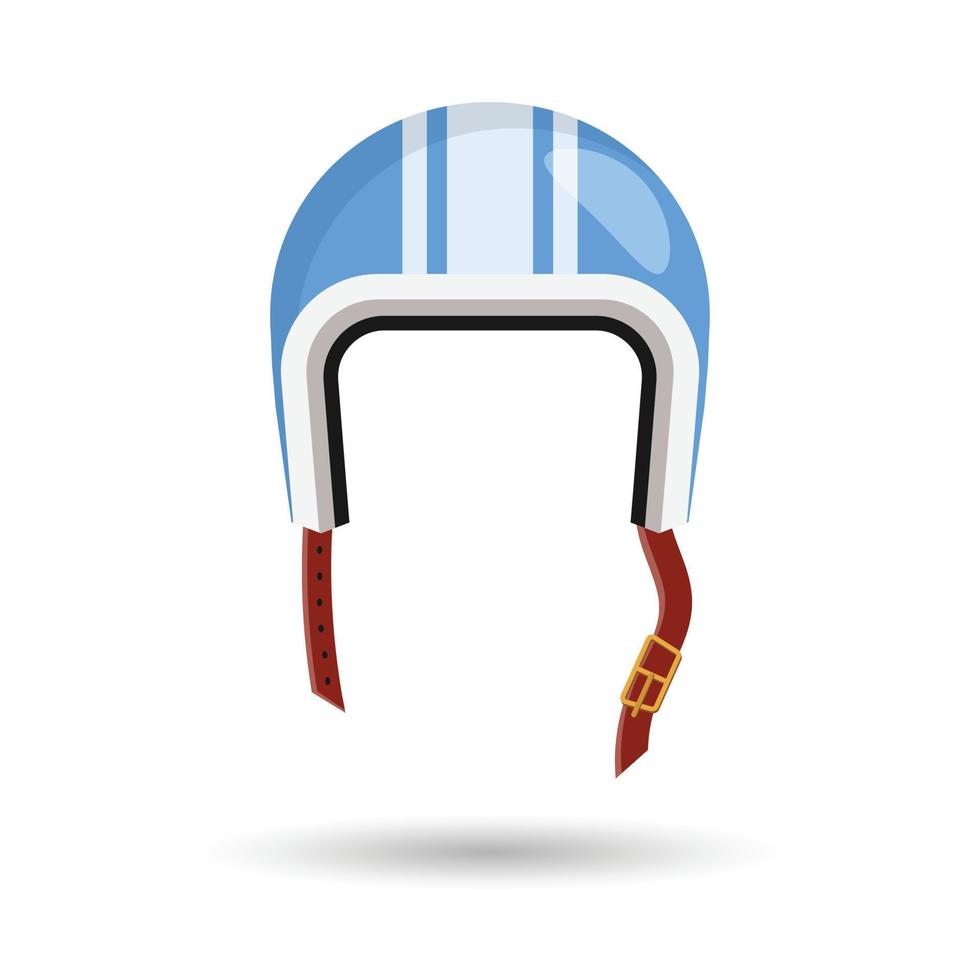 Motorcycle helmet icon in flat style. Safety cap vector illustration on isolated background. Racer hat sign business concept.