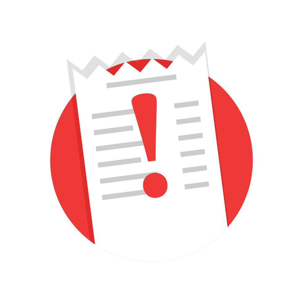 Approved payment icon in flat style. Paper receipt bill invoice vector illustration on isolated background. Verified notice sign business concept.