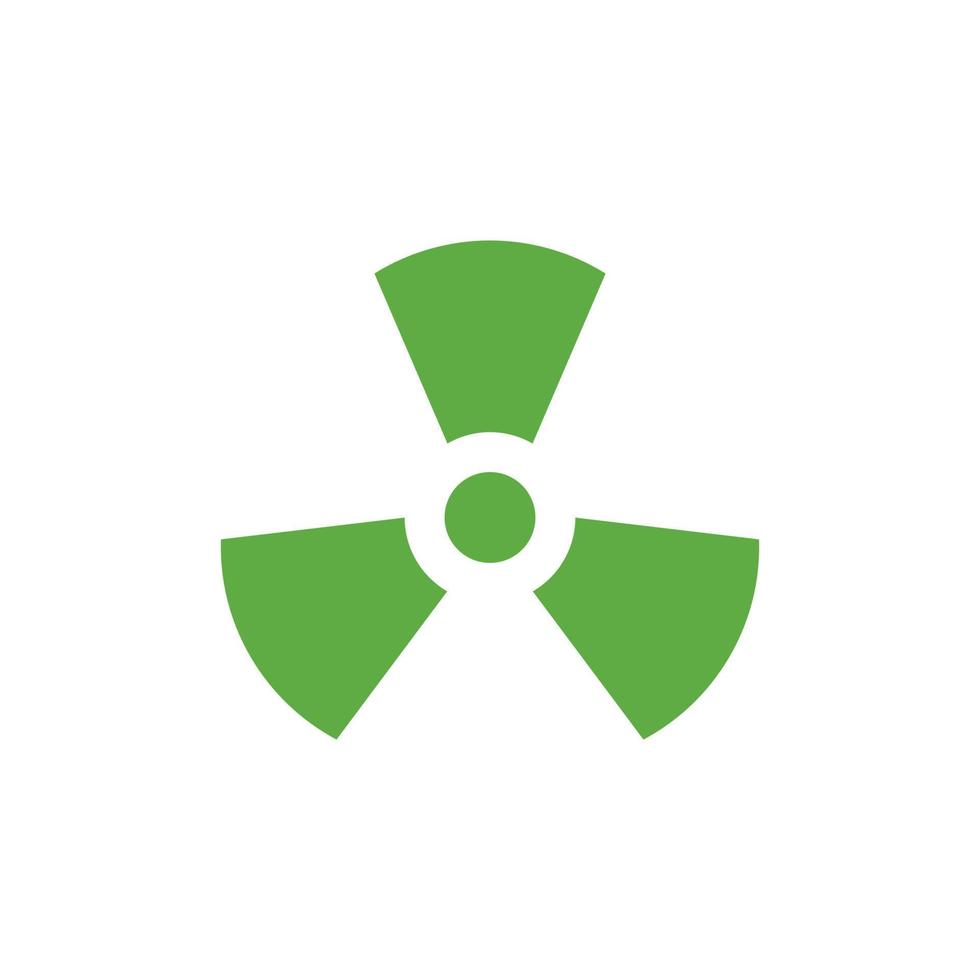 Nuclear radiation icon in flat style. Radioactivity vector illustration on white isolated background. Toxic sign business concept.