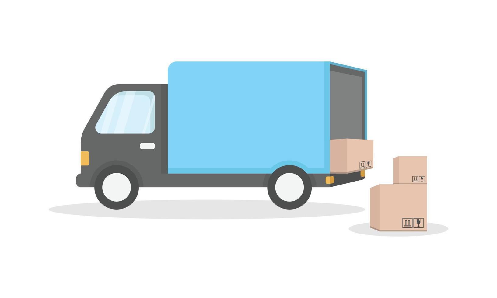 Shipping fast icon in flat style. Delivery truck vector illustration on isolated background. Express logistic sign business concept.