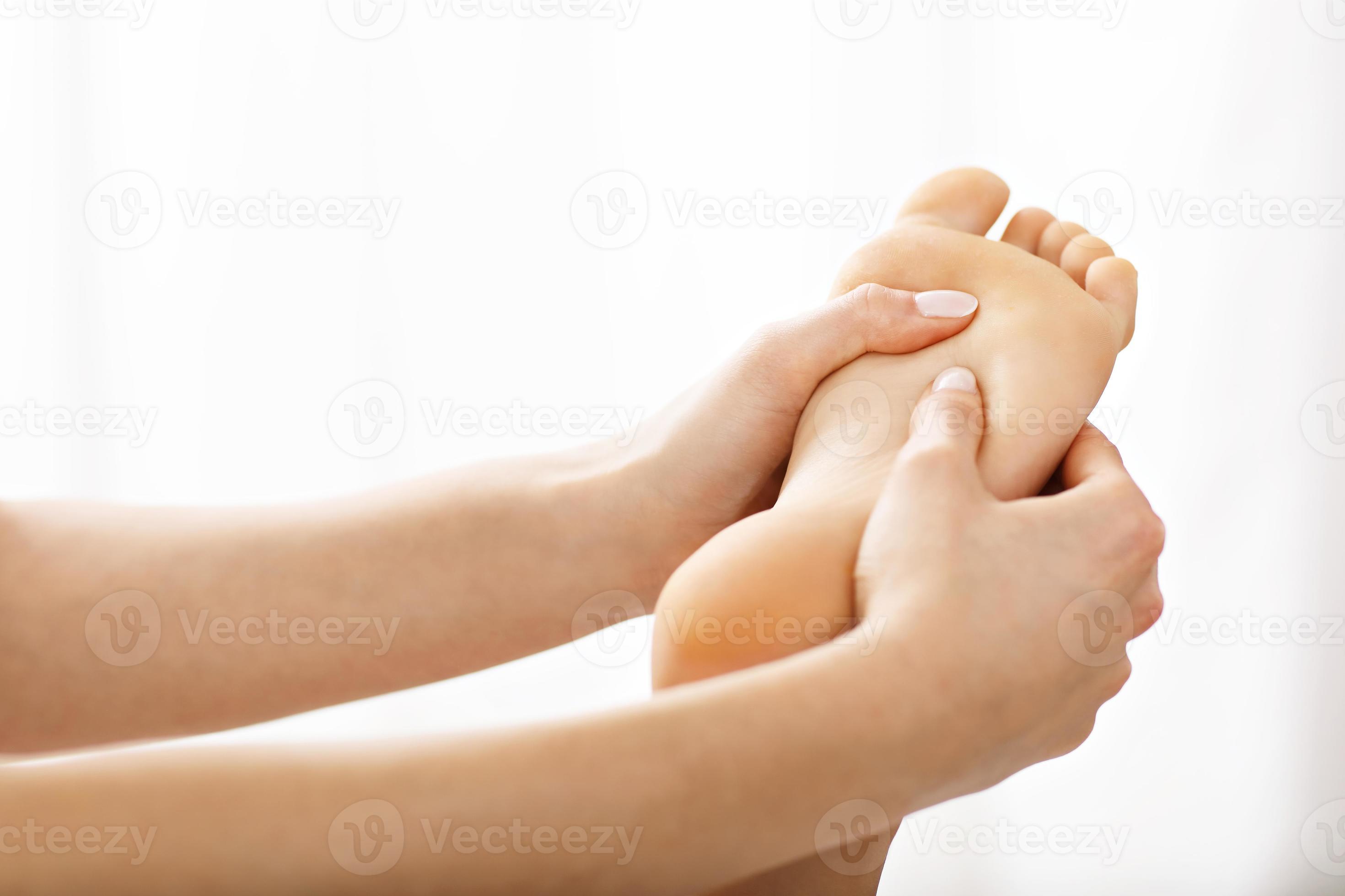 A picture of woman having leg therapy 15874162 Stock Photo at Vecteezy