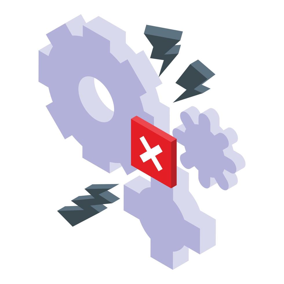 Malware system icon, isometric style vector