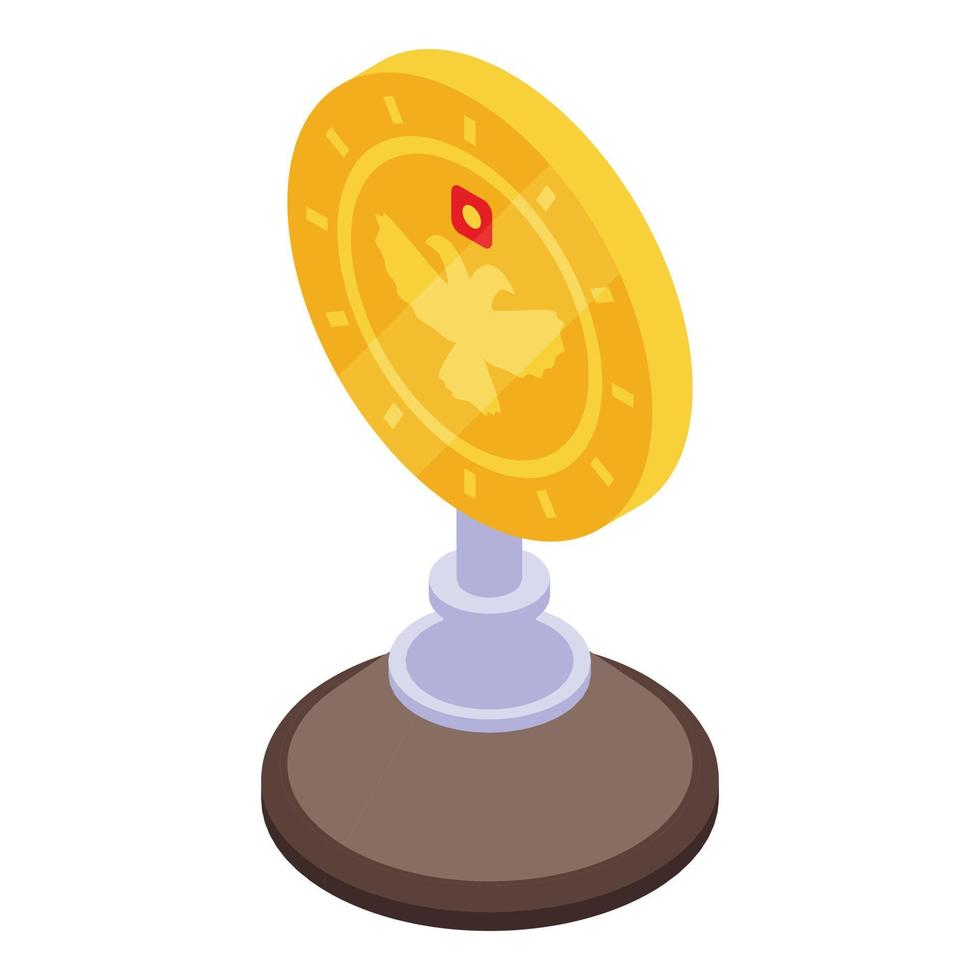 Winner award icon, isometric style vector