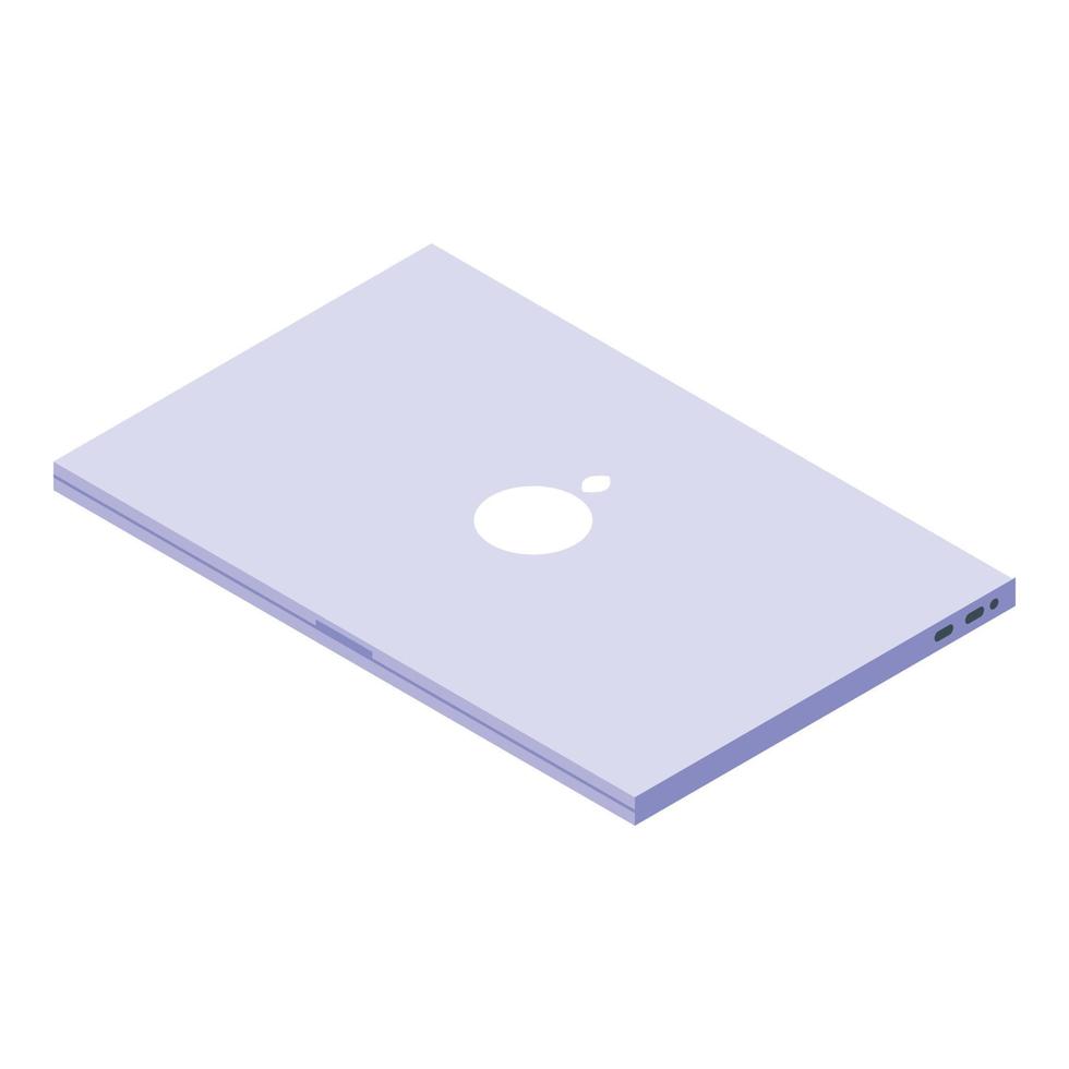 Digital detoxing laptop icon, isometric style vector
