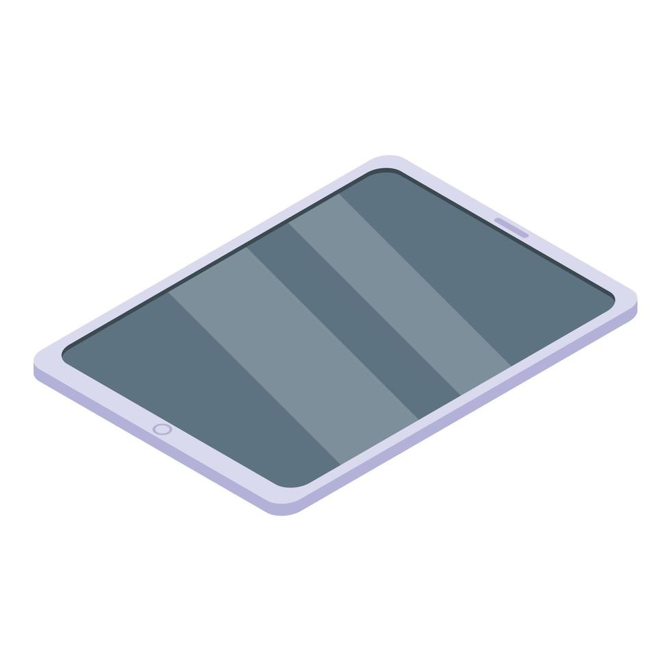 Digital detoxing tablet icon, isometric style vector