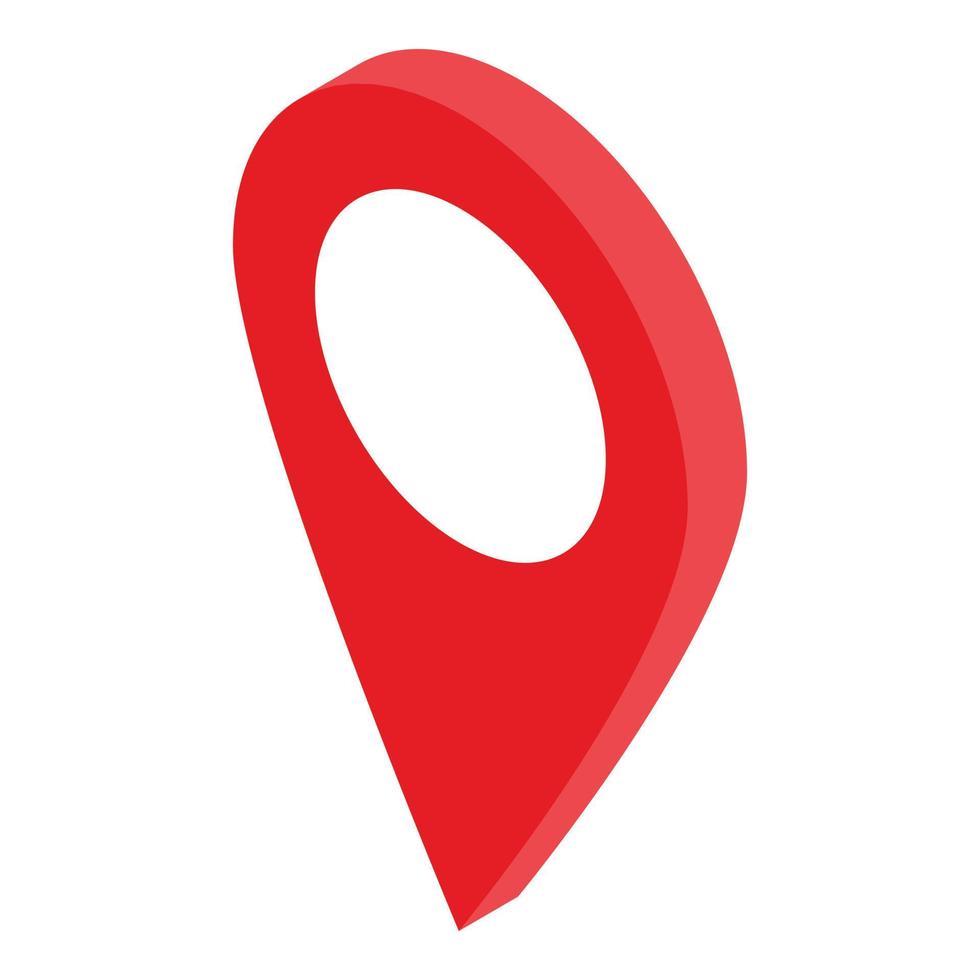 Gps pin home delivery icon, isometric style vector