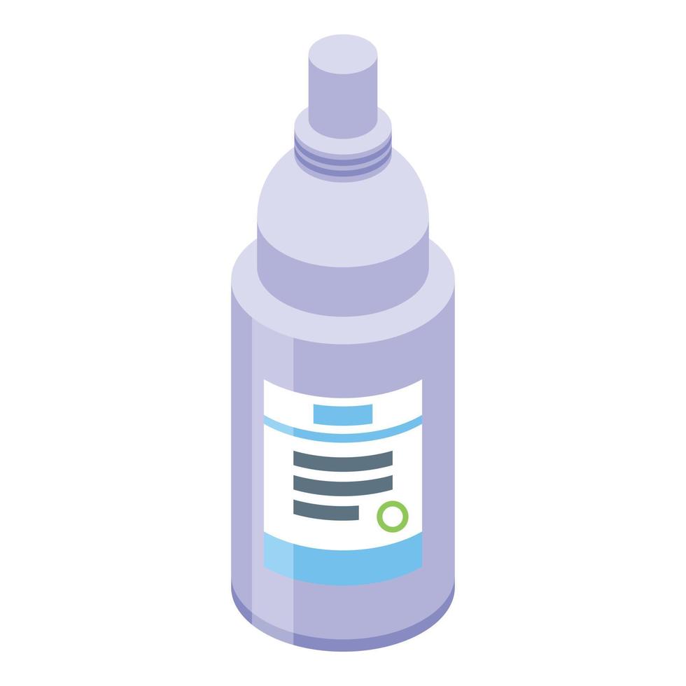 icono de botella de spray suavizante, estilo isométrico vector