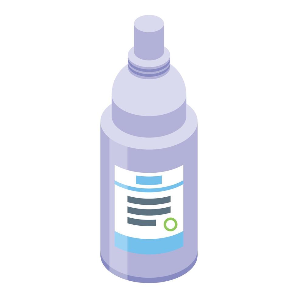 Softener spray bottle icon, isometric style vector