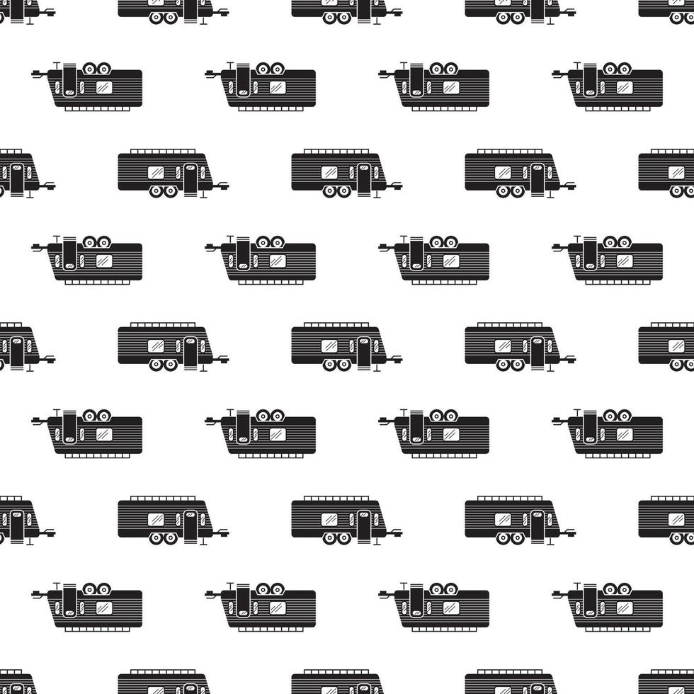 Camp trailer pattern seamless vector