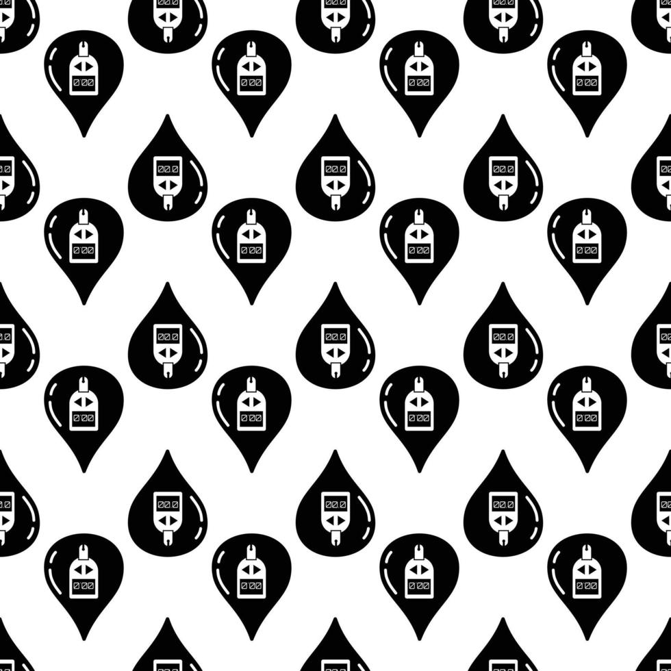 Glucose meter pattern seamless vector