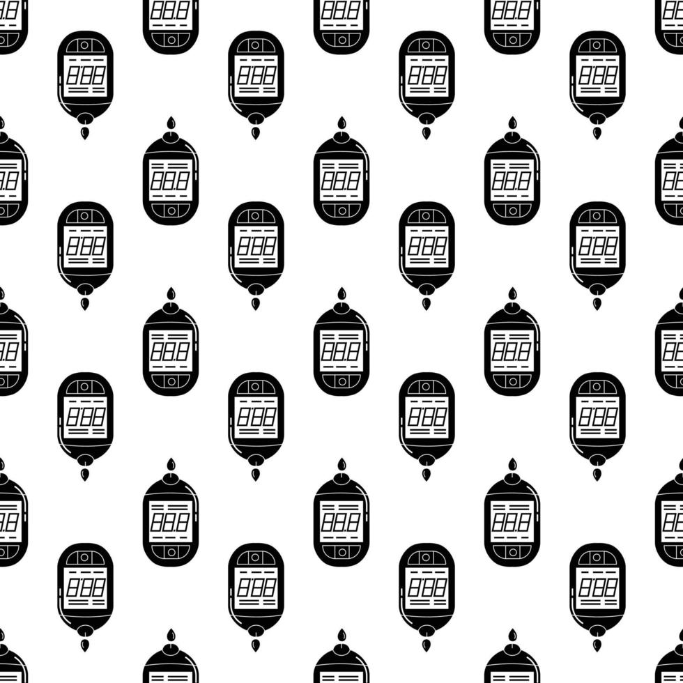 Digital glucometer pattern seamless vector