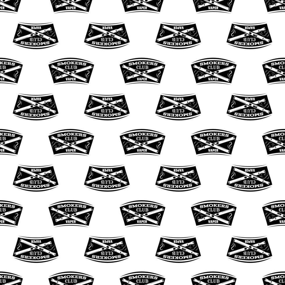 Vape smokers club logo, simple style vector