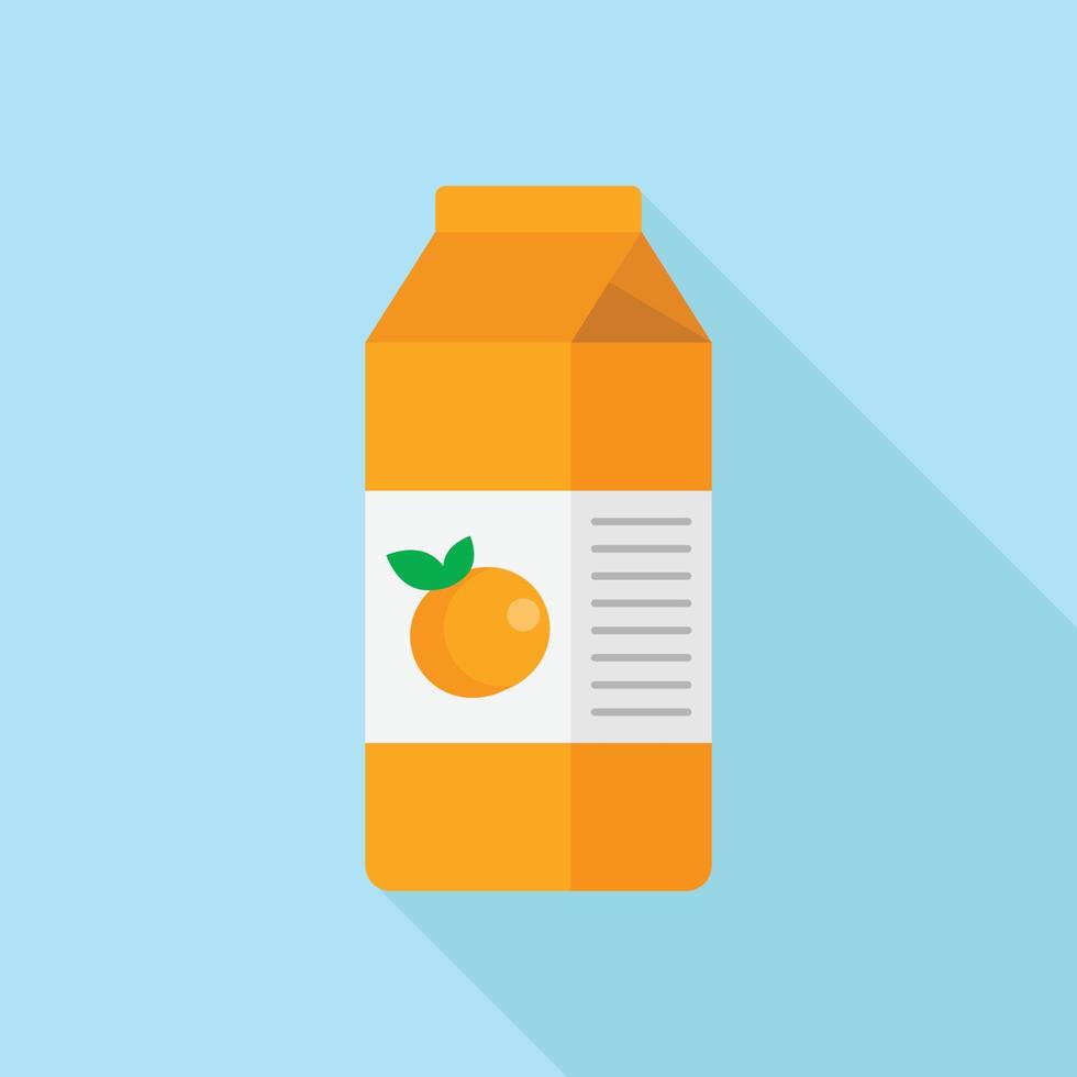 Orange juice icon in flat style. Fruit beverage vector illustration on isolated background. Citrus drink sign business concept.