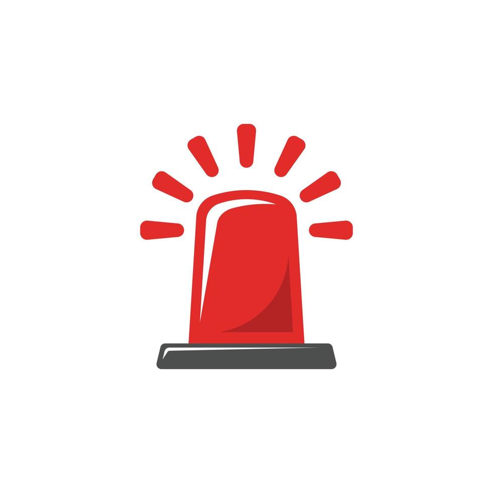 Emergency alarm icon in flat style. Alert lamp vector illustration on isolated background. Police urgency sign business concept.