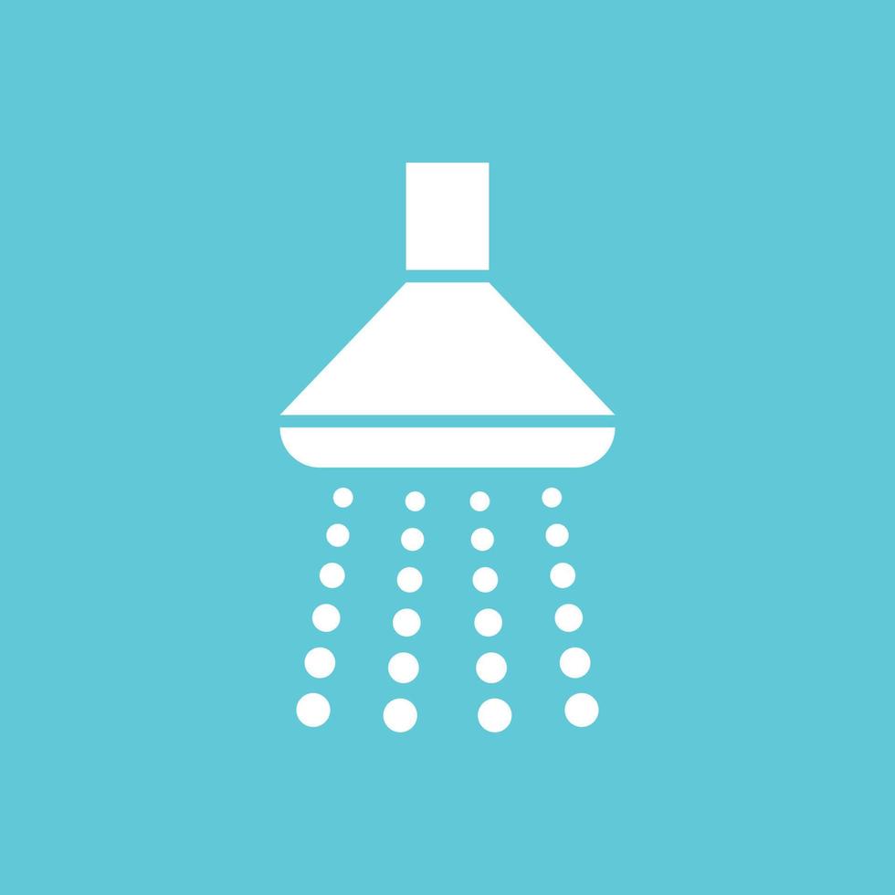 Shower head icon in flat style. Bathroom hygienic vector illustration on isolated background. Bathing sign business concept.