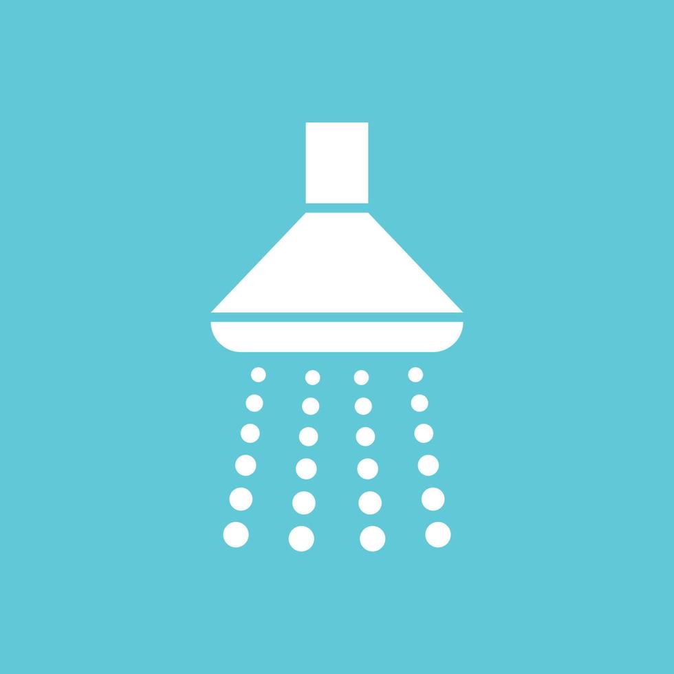 Shower head icon in flat style. Bathroom hygienic vector illustration on isolated background. Bathing sign business concept.