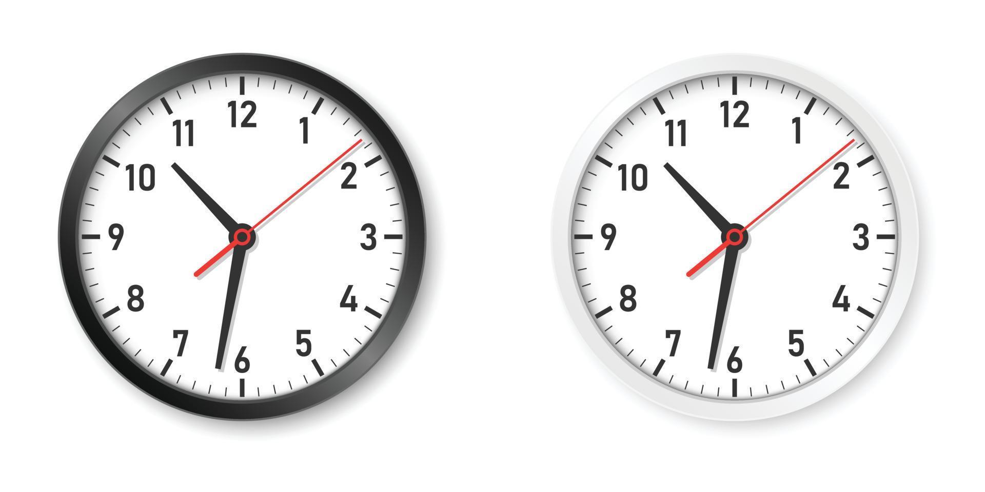 ilustración de icono de reloj en estilo plano. ver ilustración de vector de cara sobre fondo aislado. concepto de negocio de señal de alarma de tiempo.