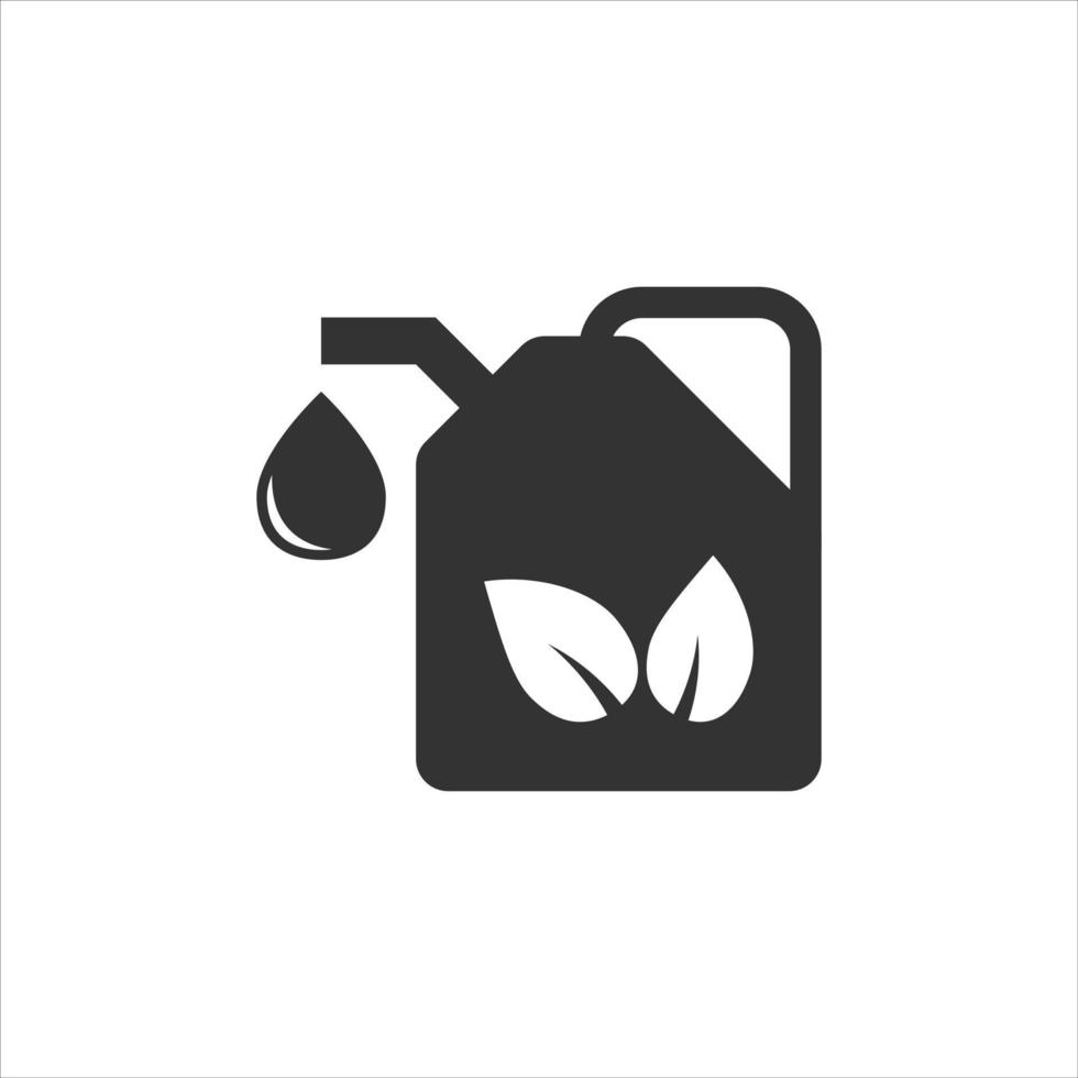 Gasoline canister icon in flat style. Petrol can vector illustration on white isolated background. Fuel container sign business concept.