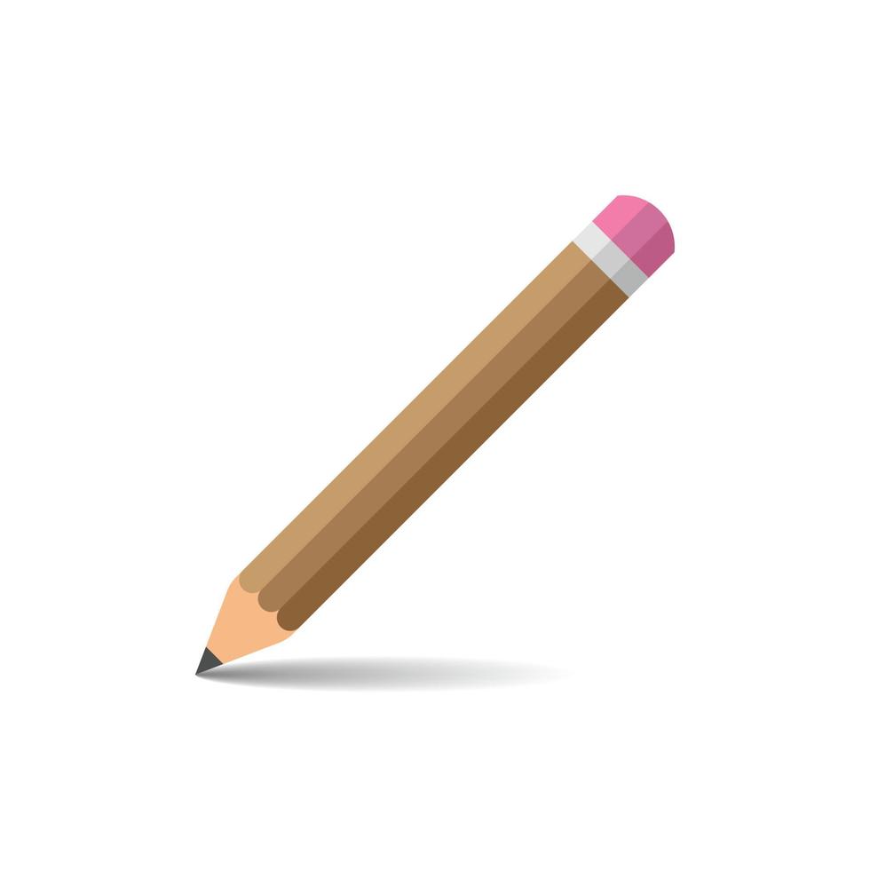 Pencil icon in flat style. Education equipment vector illustration on isolated background. Drawing tool sign business concept.