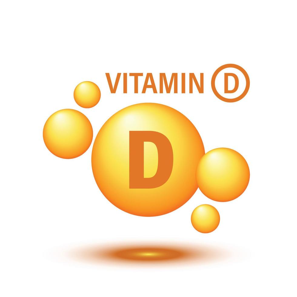 Vitamin D icon in flat style. Chemical supplement vector illustration on white isolated background. Pharmacy sign business concept.