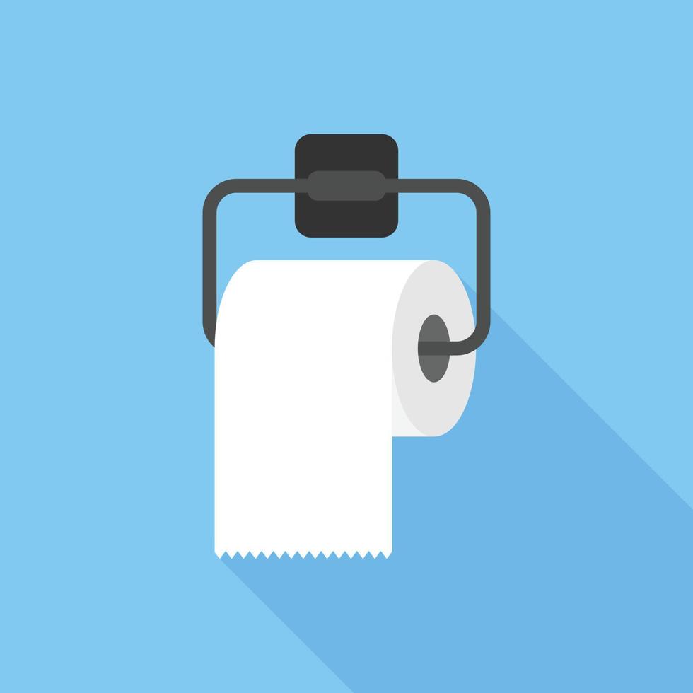 icono de papel higiénico en estilo plano. ilustración vectorial limpia sobre fondo aislado. concepto de negocio de signo de baño wc. vector