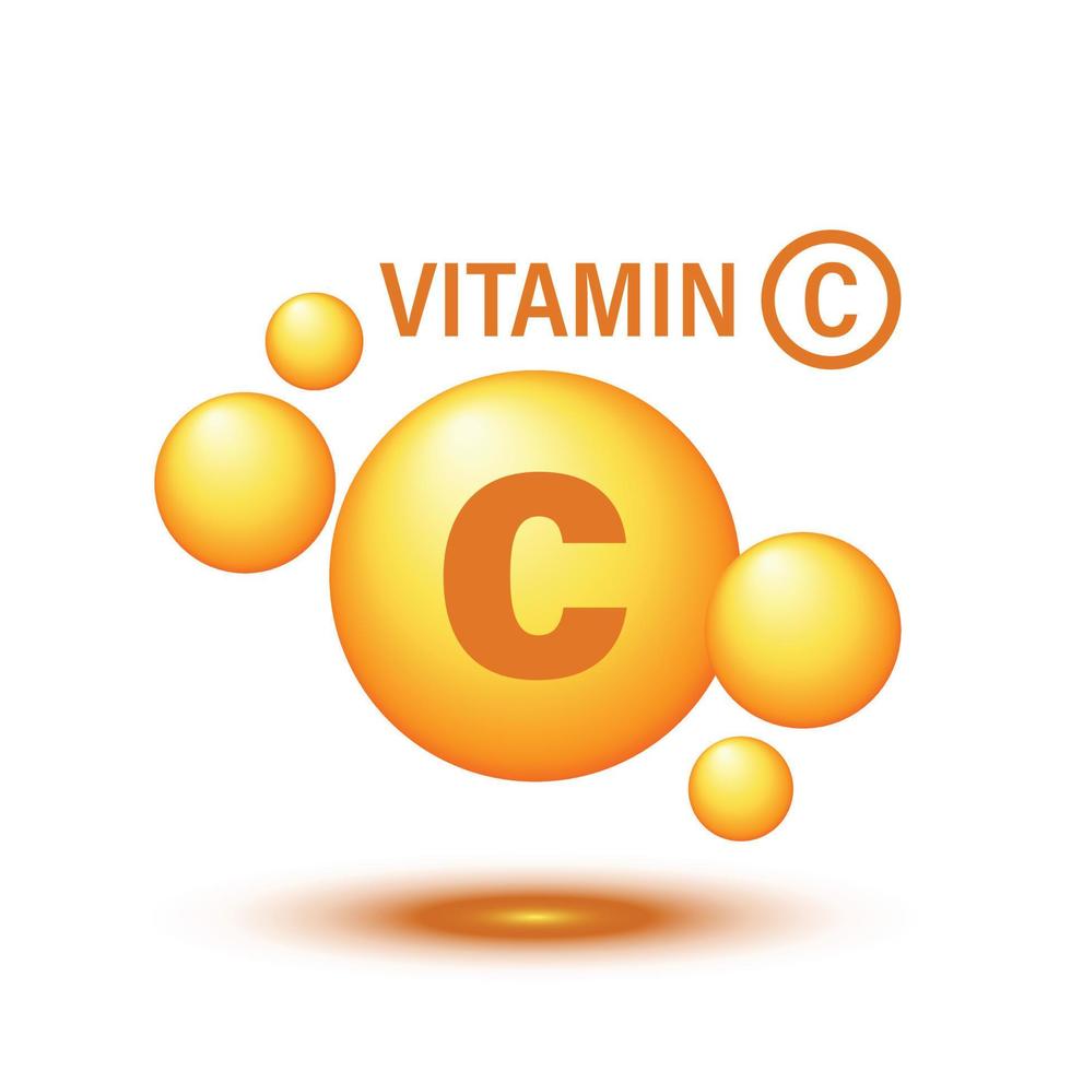 icono de vitamina c en estilo plano. ilustración de vector de cápsula de píldora sobre fondo blanco aislado. concepto de negocio de drogas.