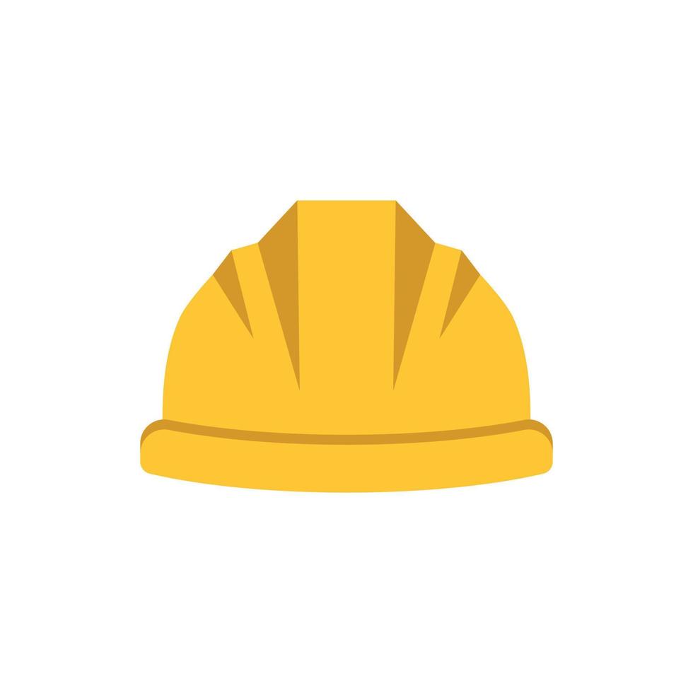 Construction helmet icon in flat style. Safety cap vector illustration on isolated background. Worker hat sign business concept.