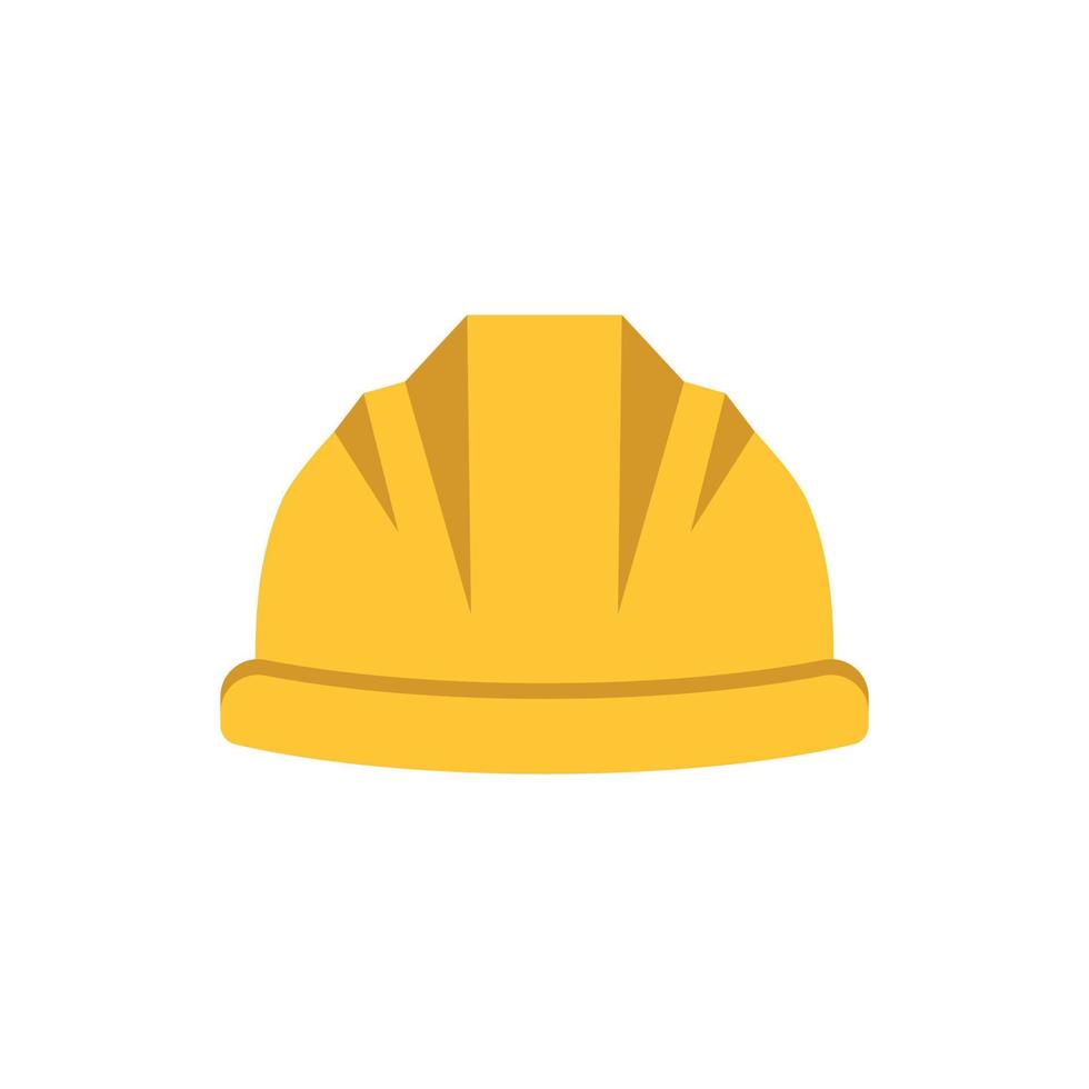 icono de casco de construcción en estilo plano. tapa de seguridad ilustración vectorial sobre fondo aislado. concepto de negocio de signo de sombrero de trabajador. vector