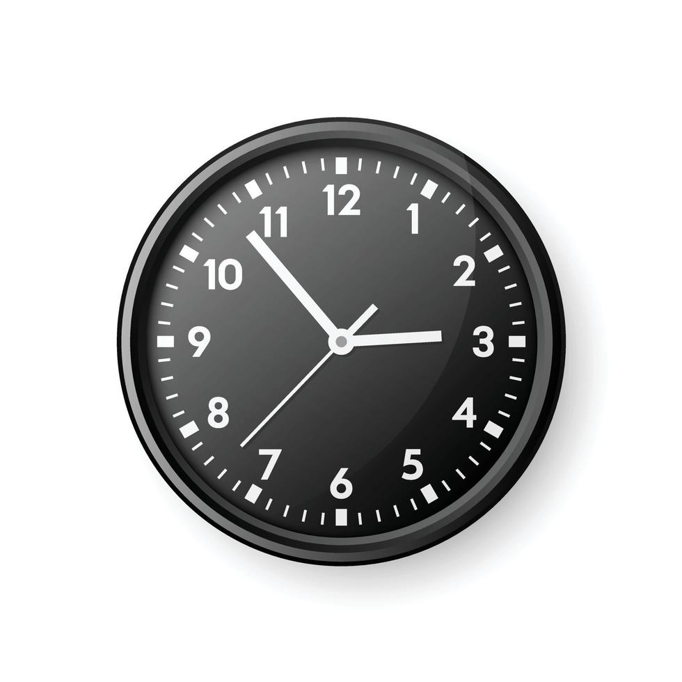 ilustración de icono de reloj en estilo plano. ver ilustración de vector de cara sobre fondo aislado. concepto de negocio de señal de alarma de tiempo.