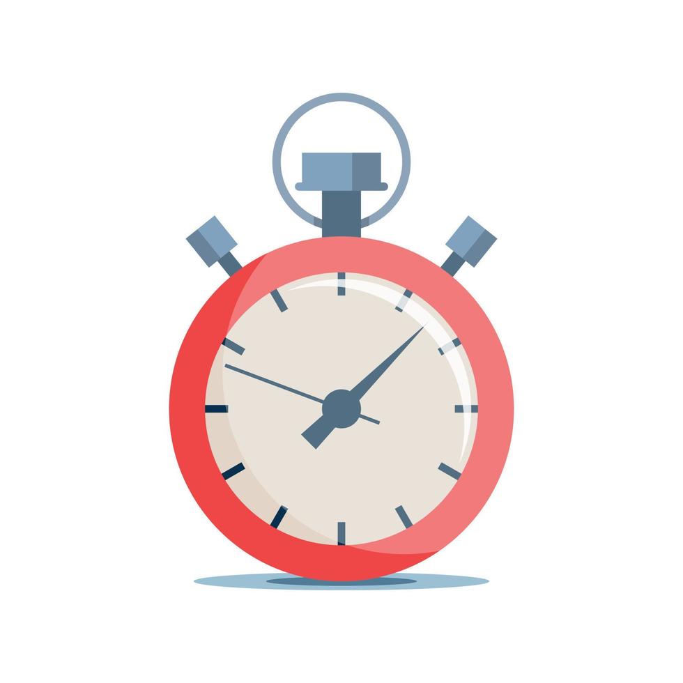 Tiempo De Reloj Cronómetro Negocios Icono Vector Illustration