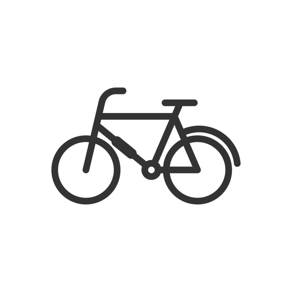 icono de bicicleta en estilo plano. bicicleta ejercicio vector ilustración sobre fondo blanco aislado. concepto de negocio de signo de ejercicio de fitness.