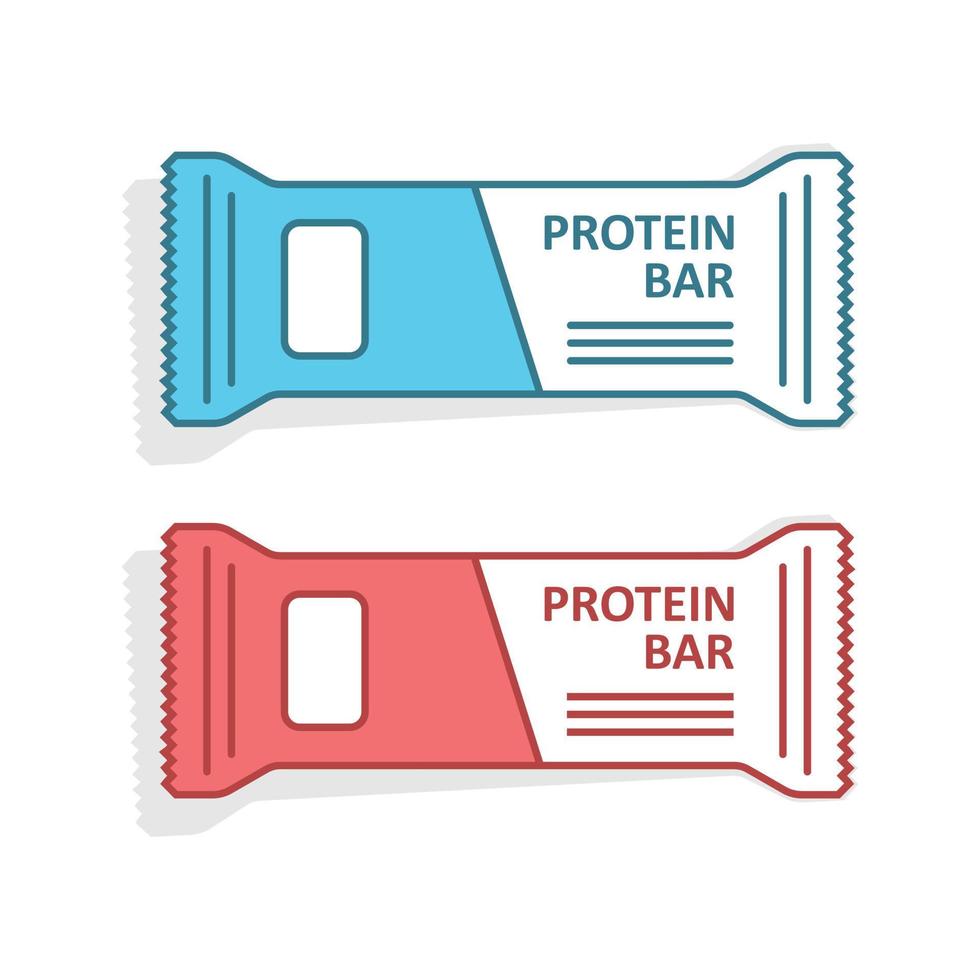 Protein bar icon in flat style. Fitness dessert vector illustration on isolated background. Energy nutrient sign business concept.