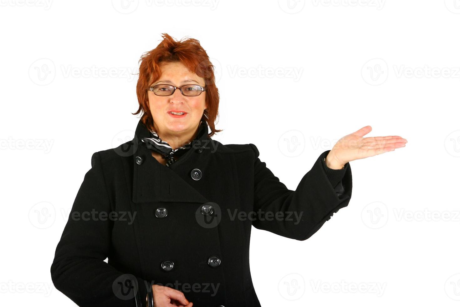 businesswoman presenting something photo