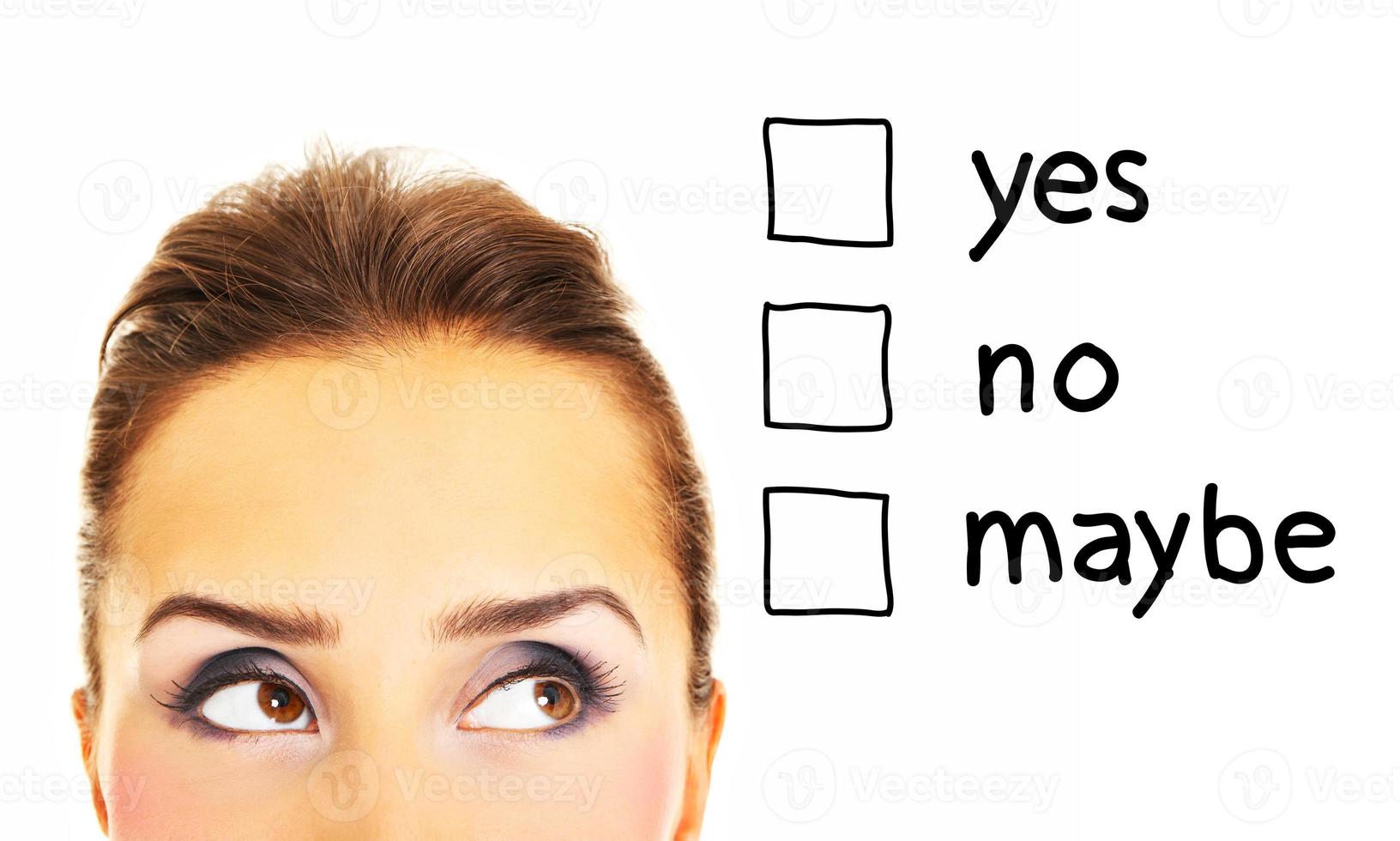 Yes, no, maybe... 15877880 Stock Photo at Vecteezy