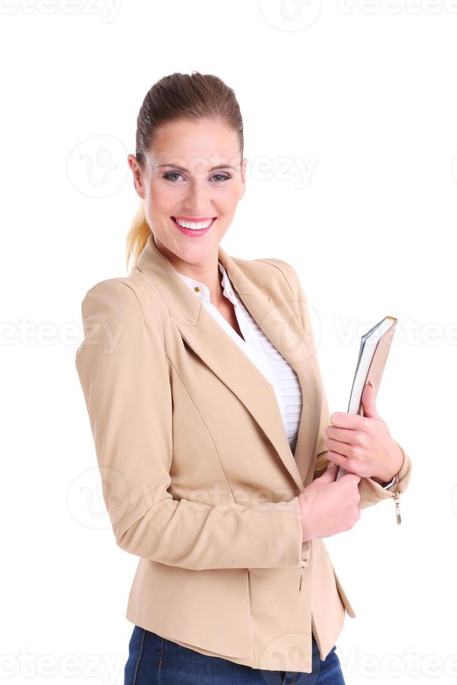 Businesswoman with agenda photo