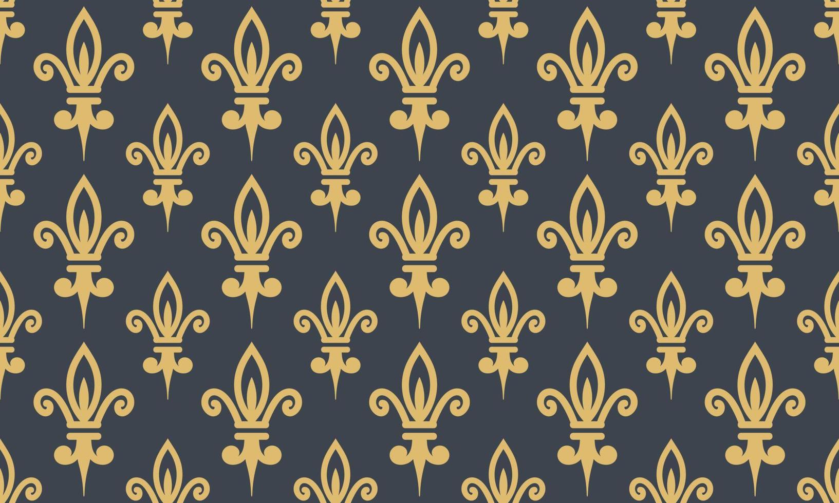 Damask Fleur de Lis pattern seamless vector background wallpaper Fleur de Lis pattern African Digital texture Design for print printable fabric saree border.