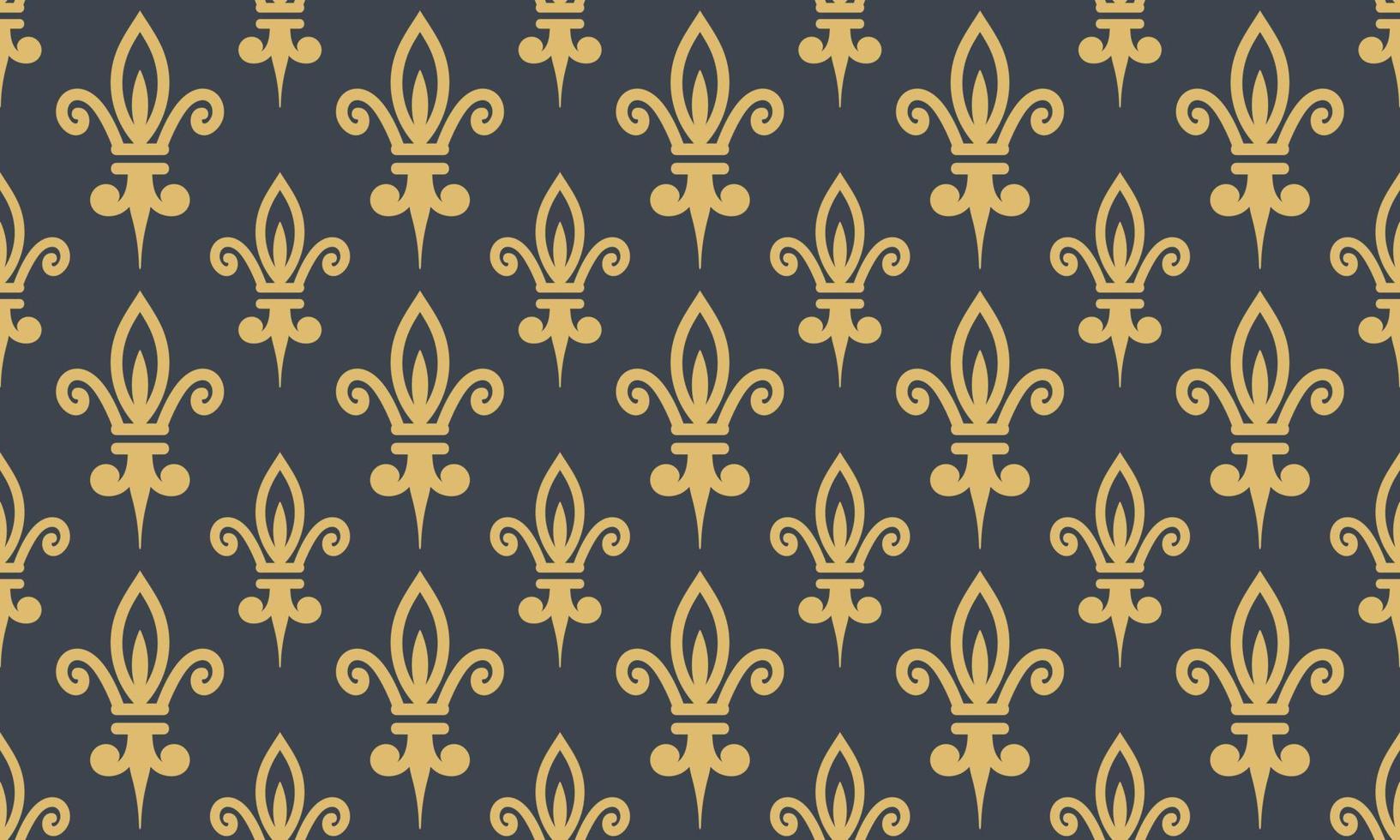 Damask Fleur de Lis pattern seamless vector background wallpaper Fleur de Lis pattern African Digital texture Design for print printable fabric saree border.