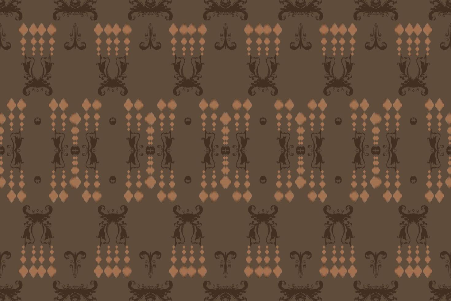 étnico ikat imprimir batik textil patrón sin costuras diseño vectorial digital para imprimir saree kurti borneo borde de tela símbolos de pincel muestras elegantes vector