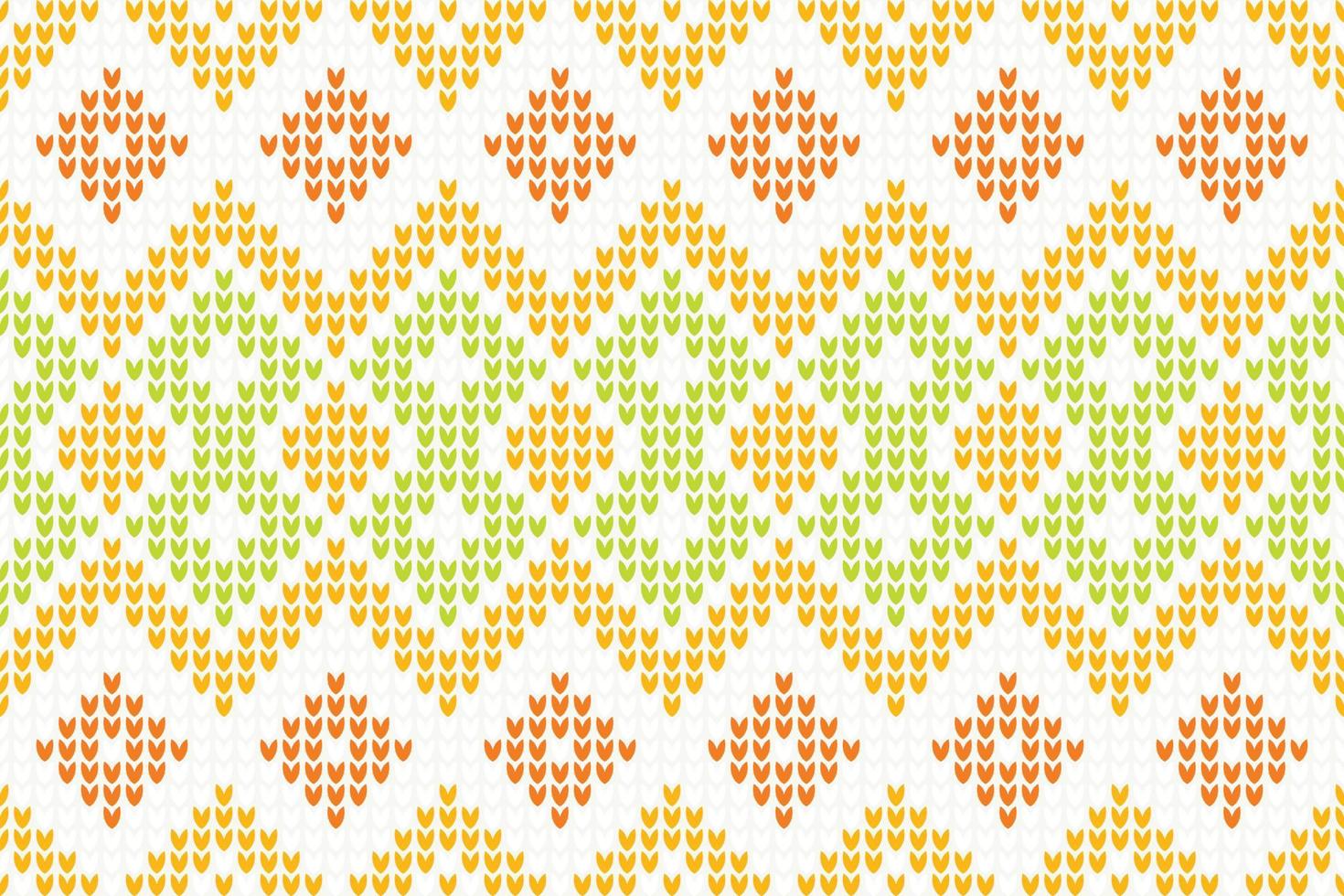 Vector illustration of knit dress The pattern is crocheted from bright multi-colored acrylic yarn. African motives.